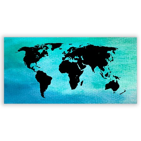 Capa Painel Retangular Sublimado - Mapa Mundi