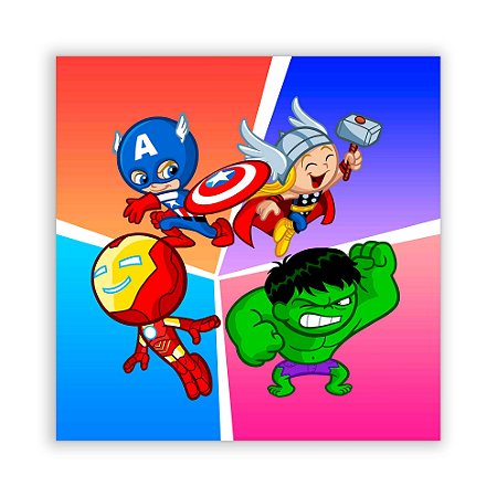 Painel Quadrado - Herois - Sublimado 3D