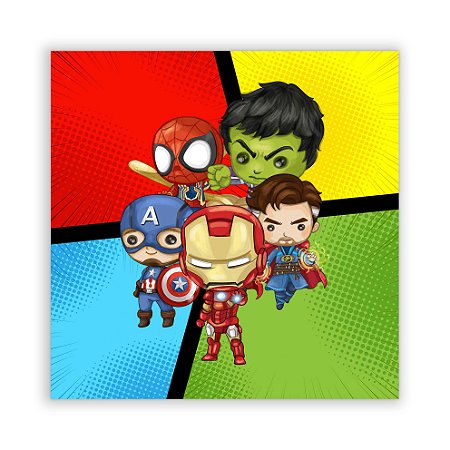 Painel Quadrado - Herois - Sublimado 3D