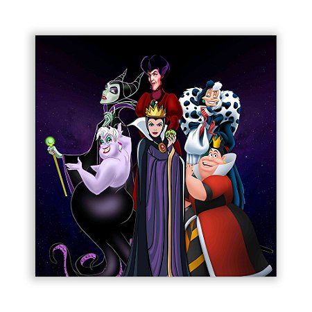 Painel Quadrado - Vilas da Disney - Sublimado 3D