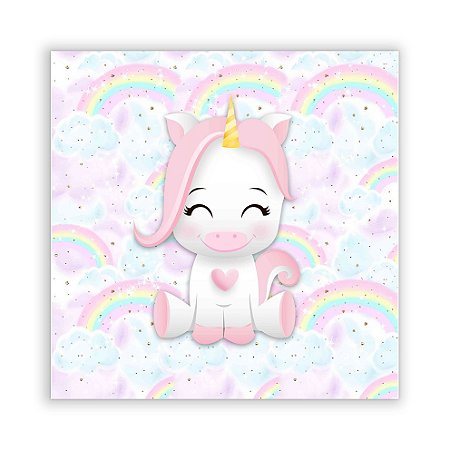 Painel Quadrado - Unicornio - Sublimado 3D