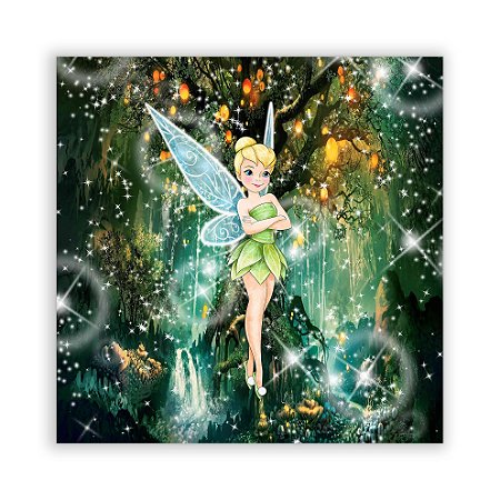 Painel Quadrado - Tinkerbell Sininho - Sublimado 3D