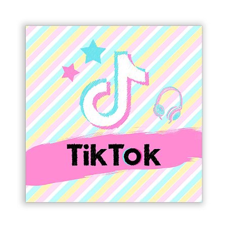 Painel Quadrado - TikTok - Sublimado 3D