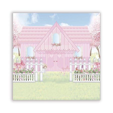 Painel Quadrado - Casa Rosa Jardim - Sublimado 3D