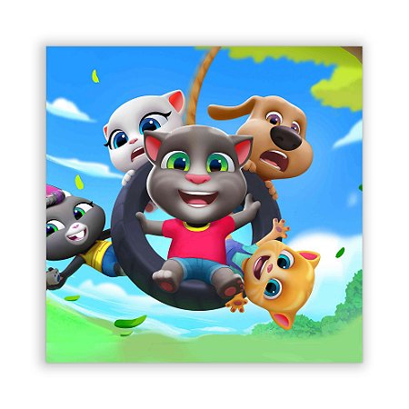 Painel Quadrado - Talking Tom - Sublimado 3D