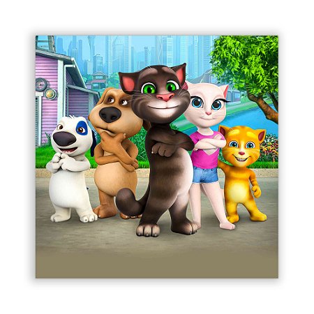 Painel Quadrado - Talking Tom - Sublimado 3D