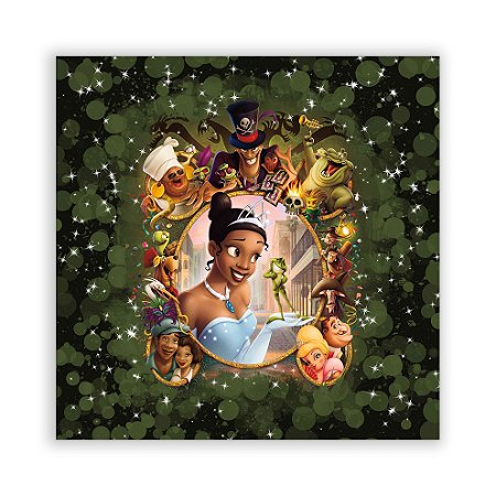 Painel Quadrado - Tiana Princesa e o Sapo - Sublimado 3D