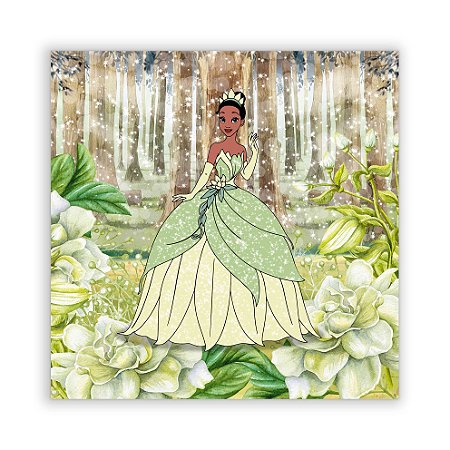 Painel Quadrado - Tiana Princesa e o Sapo - Sublimado 3D