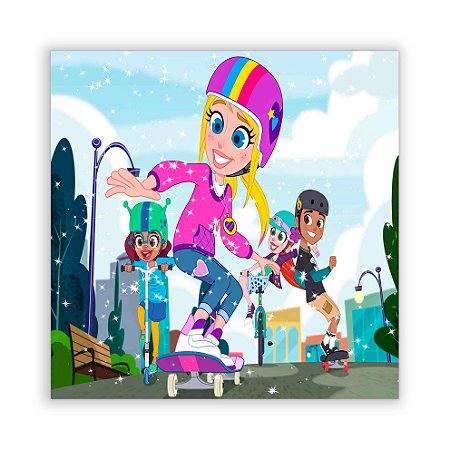 Painel Quadrado - Polly Pocket - Sublimado 3D