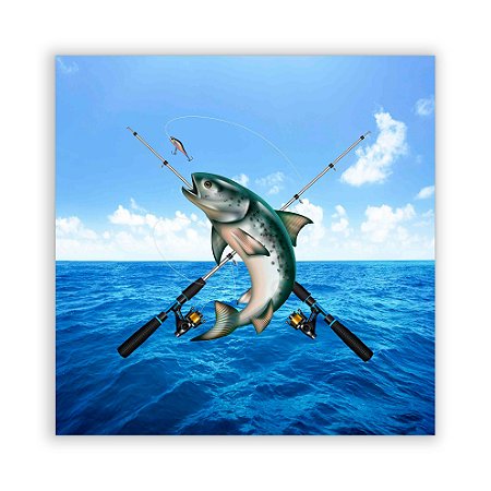 Painel Quadrado - Pescaria - Sublimado 3D