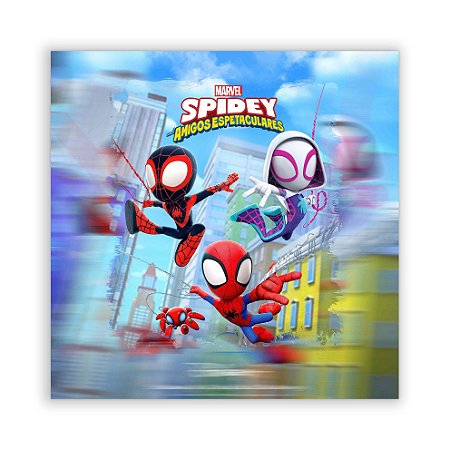 Painel Quadrado - Spidey e seus Amigos - Sublimado 3D