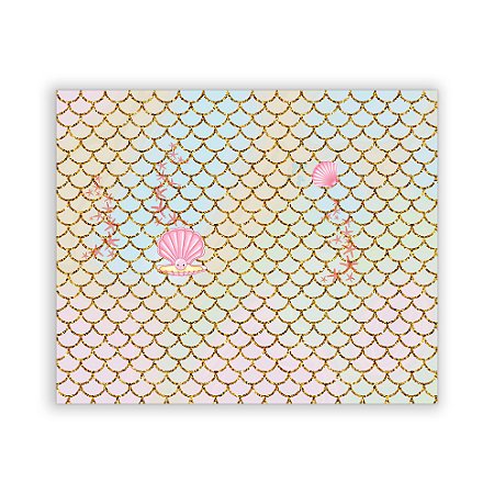 Painel Quadrado - Escama de Sereia Concha - Sublimado 3D