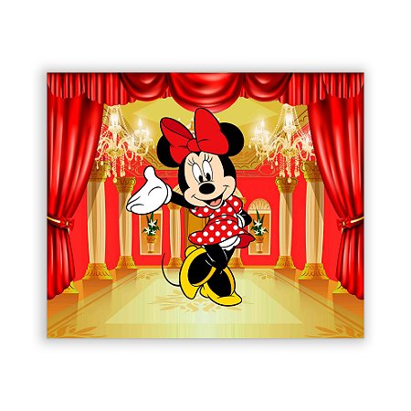 Painel Quadrado - Minnie Vermelha - Sublimado 3D