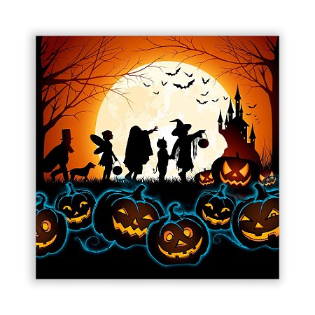 Painel Quadrado - Dia Das Bruxas Halloween - Sublimado 3D