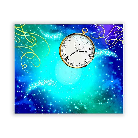 Painel Quadrado - Relogio Cinderela - Sublimado 3D