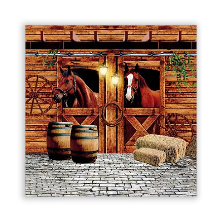 Painel Quadrado - Cavalo Celeiro - Sublimado 3D