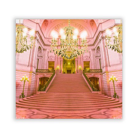 Painel Quadrado - Escadaria Castelo Rosa - Sublimado 3D