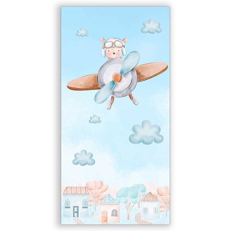 Capa Faixa Lateral Sublimado - Ursinho Aviador