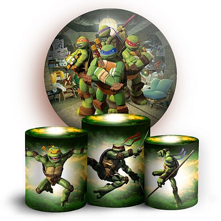 Capas Painel Redondo e Trio Cilindro Sublimado - Tartarugas