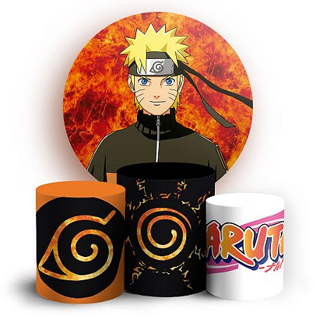 Capas Painel Redondo e Trio Cilindro Sublimado - Naruto