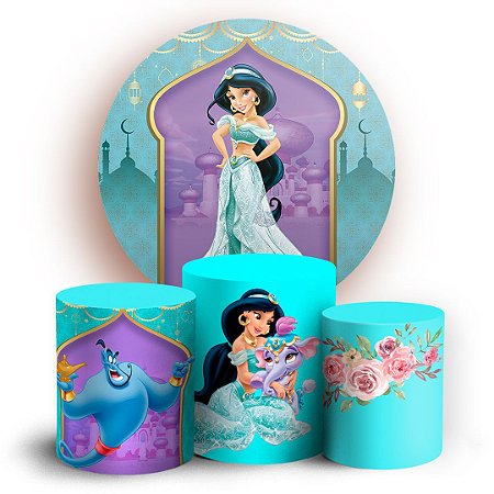 Capas Painel Redondo e Trio Cilindro Sublimado - Jasmine