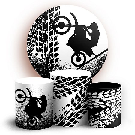 Capas Painel Redondo e Trio Cilindro Sublimado - Motocross
