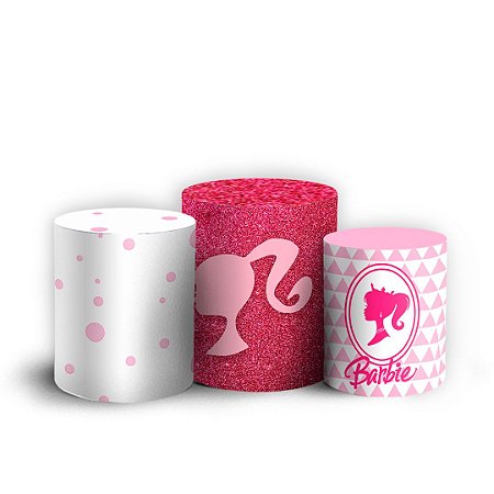 Capas Trio Cilindro Sublimado Vest Facil - Barbie