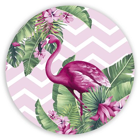 Capa Painel Redondo Sublimado - Flamingo