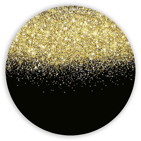 Capa Painel Redondo Sublimado - Glitter Dourado