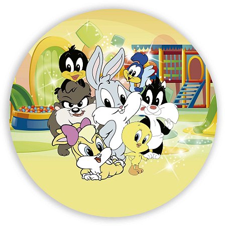 Capa Painel Redondo Sublimado - Looney Tunes