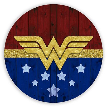 Capa Painel Redondo Sublimado - Mulher Maravilha