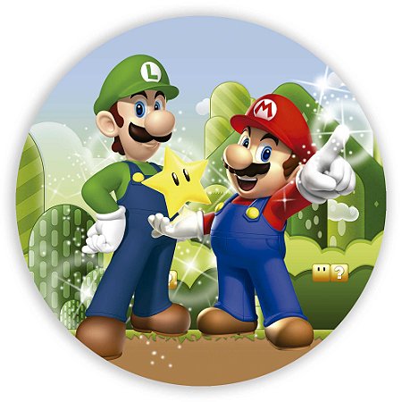 Capa Painel Redondo Sublimado - Super Mario Bros