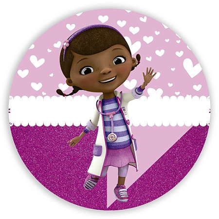 Painel Redondo - Doutora Brinquedos - Sublimado 3D