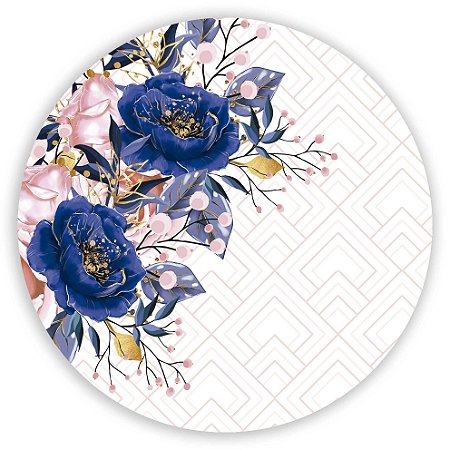 Capa Painel Redondo Sublimado - Floral