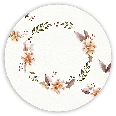 Capa Painel Redondo Sublimado - Floral