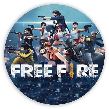 Capa Painel Redondo Sublimado - Free Fire
