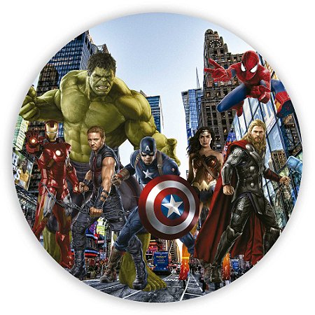 Capa Painel Redondo Sublimado - Herois