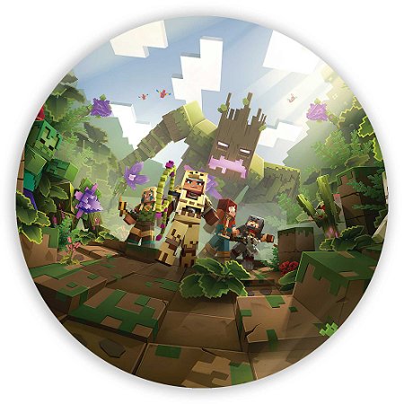 Capa Painel Redondo Sublimado - Minecraft