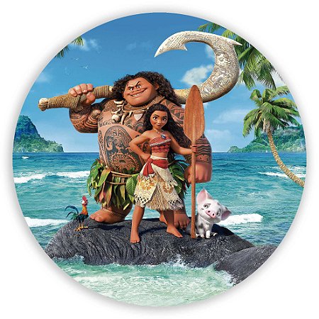 Capa Painel Redondo Sublimado - Moana