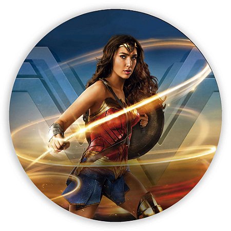 Capa Painel Redondo Sublimado - Mulher Maravilha