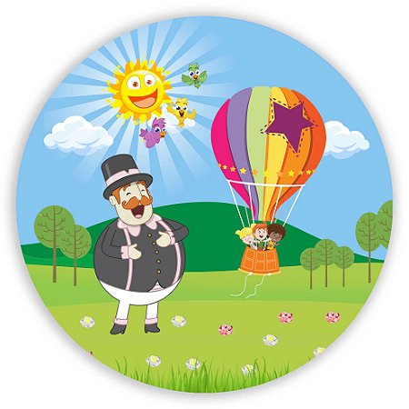 Capa Painel Redondo Sublimado - Mundo Bita