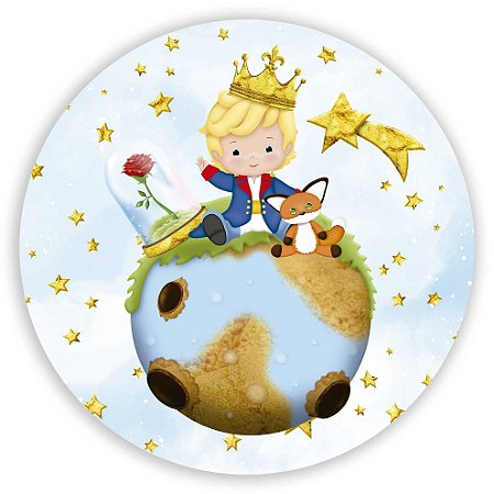 Capa Painel Redondo Sublimado - Pequeno Principe