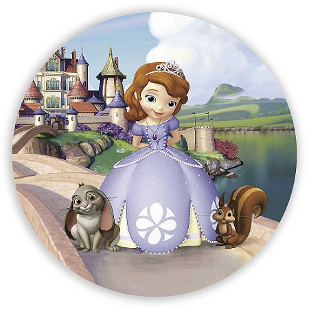 Capa Painel Redondo Sublimado - Princesa Sofia