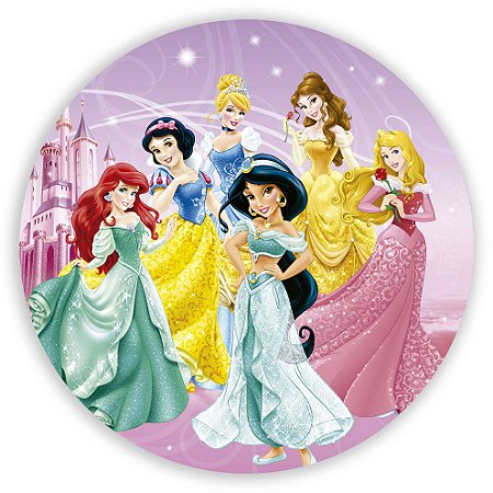 Capa Painel Redondo Sublimado - Princesas
