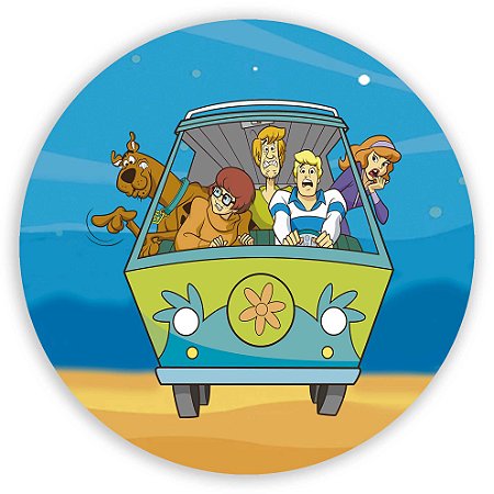 Capa Painel Redondo Sublimado - Scooby Doo