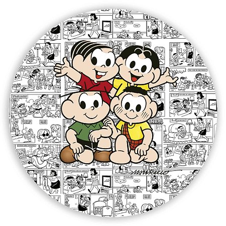 Capa Painel Redondo Sublimado - Turma da Monica