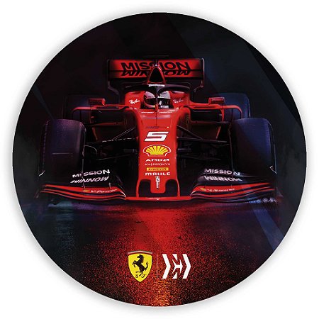 Painel Redondo - Formula Ferrari  - Sublimado 3D