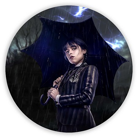 Capa Painel Redondo Sublimado - Wandinha