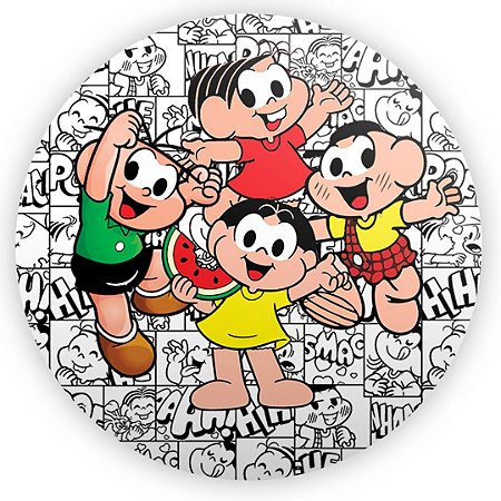 Capa Painel Redondo Sublimado - Turma da Mônica