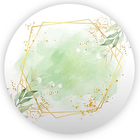 Capa Painel Redondo Sublimado - Floral Glitter